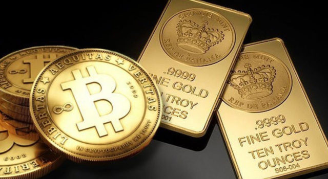bticoin and gold