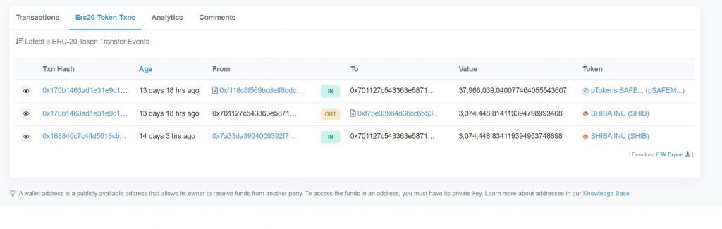 Кит избавился от своих токенов Shiba Inu в пользу Safemoon