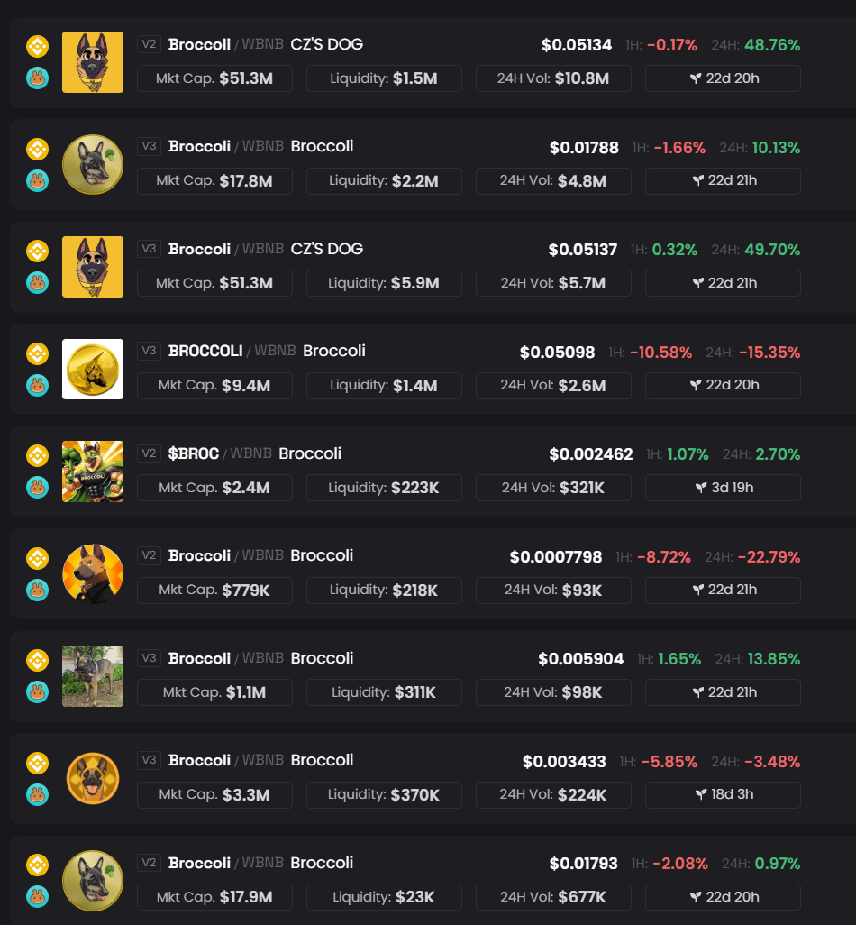 BROCCOLI meme coins