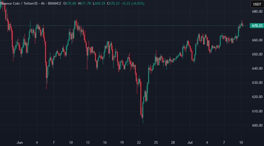 Курс BNB/USDT на бирже Binance. Источник: TradingView.